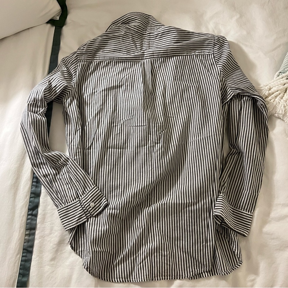Rails Gray And White Striped Button Down - image 4